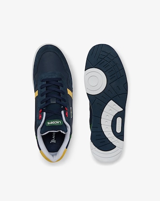 Men's T-Clip Leather and Suede Sneakers