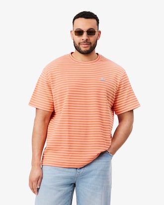 Textured Striped Cotton T-shirt