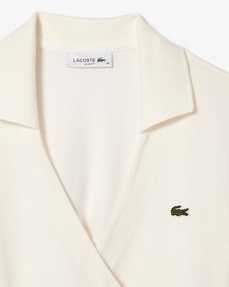 Vestido cruzado de minipiqu&eacute; el&aacute;stico para mujer