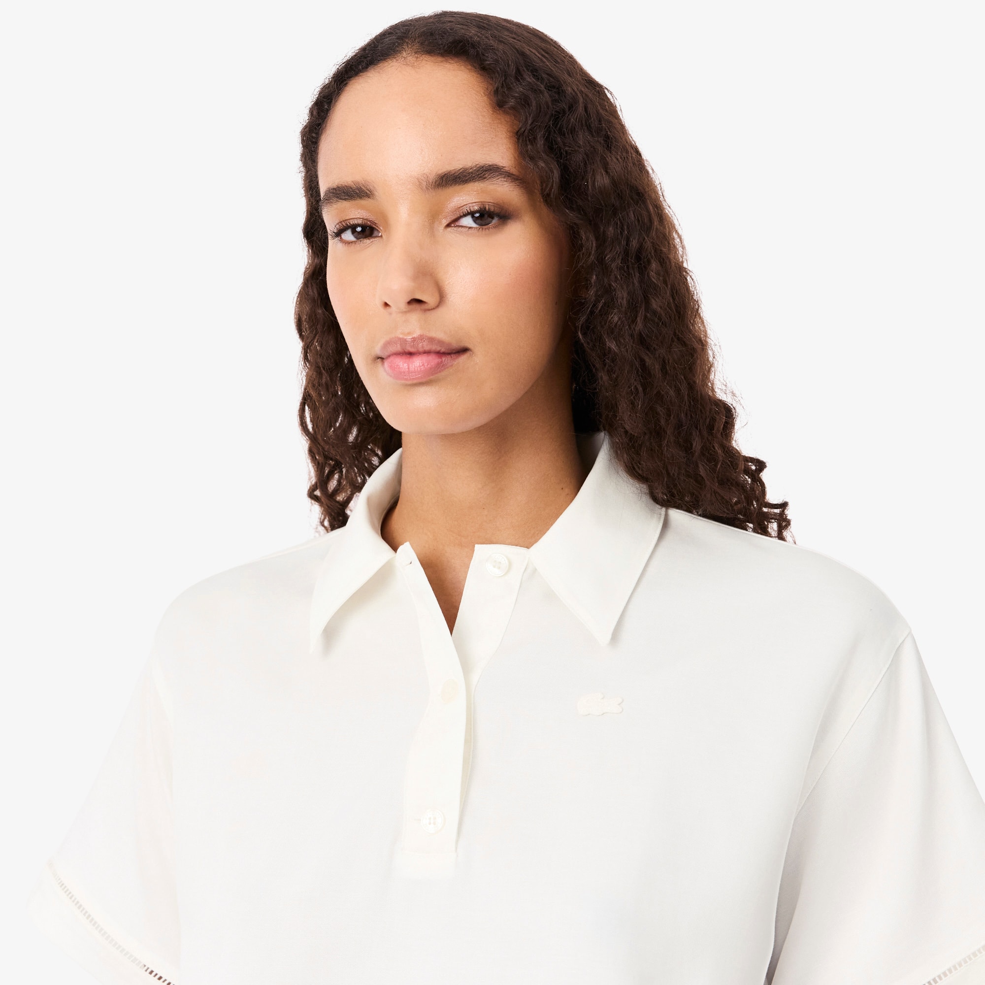 Oversized Fluid Twill Polo - Women's Collection - New In 2026