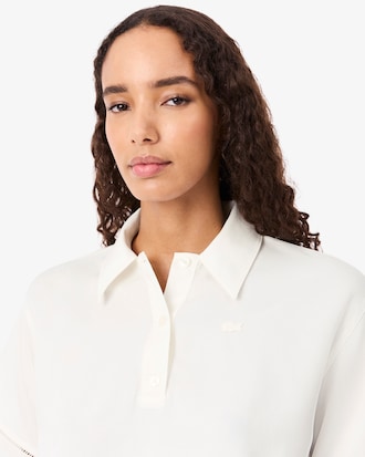 Polo oversize twill fluide