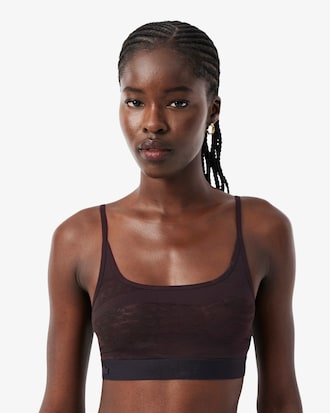 Crocodile Accent Mesh Bralette