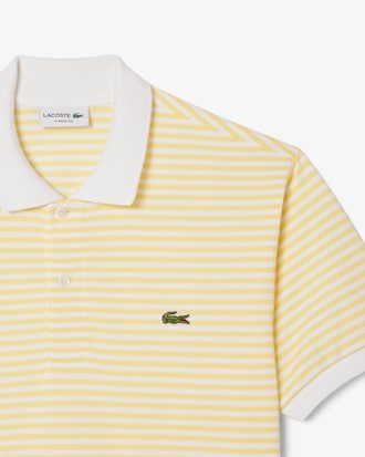 Men's Classic Fit L.12.12 Striped Petit Piqué Polo