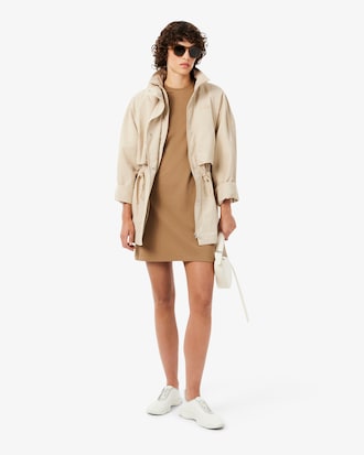 Fluid Scalloped Piqu&eacute; Dress