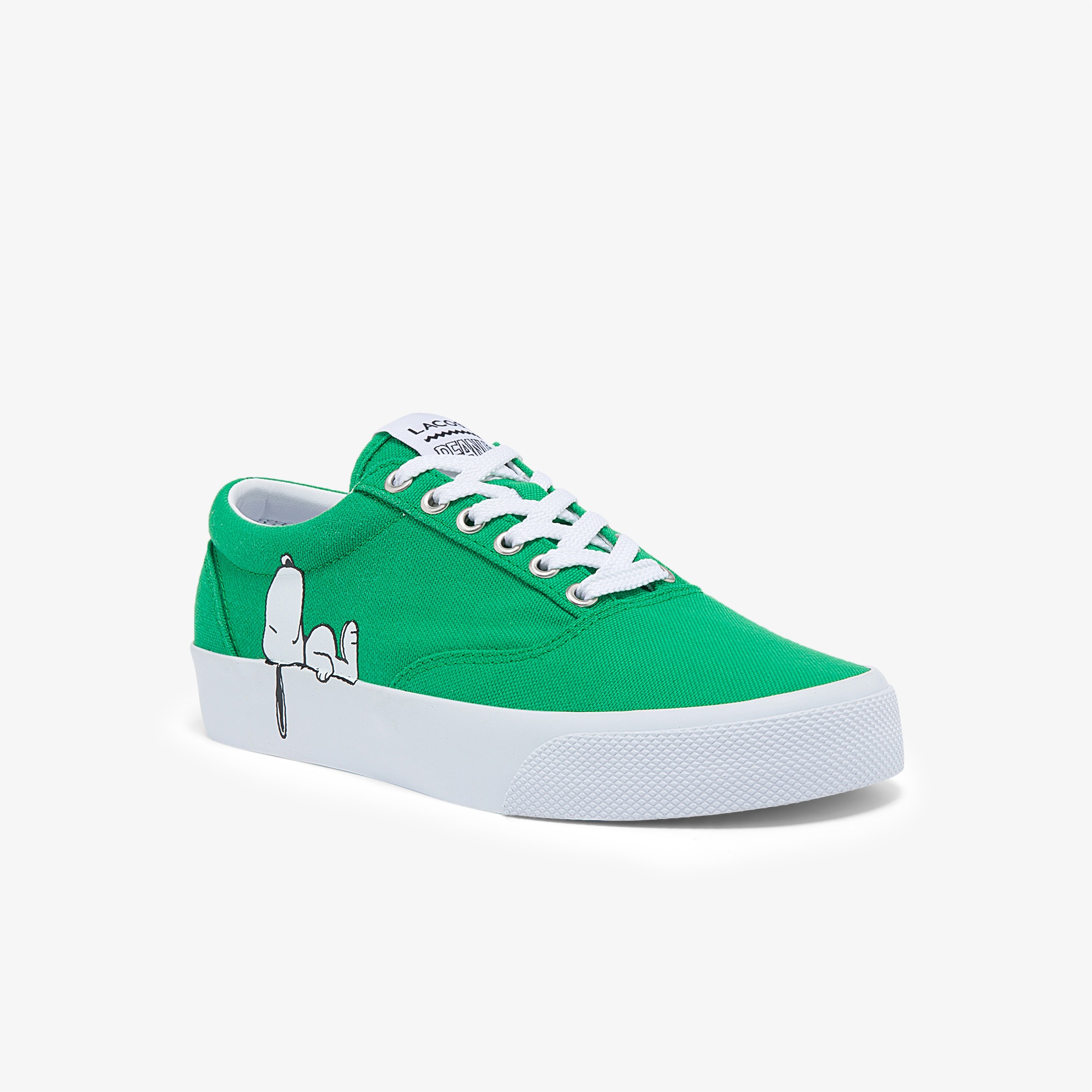 Juniors' Jump Serve Lace Canvas Lacoste x Peanuts Trainers Shoes