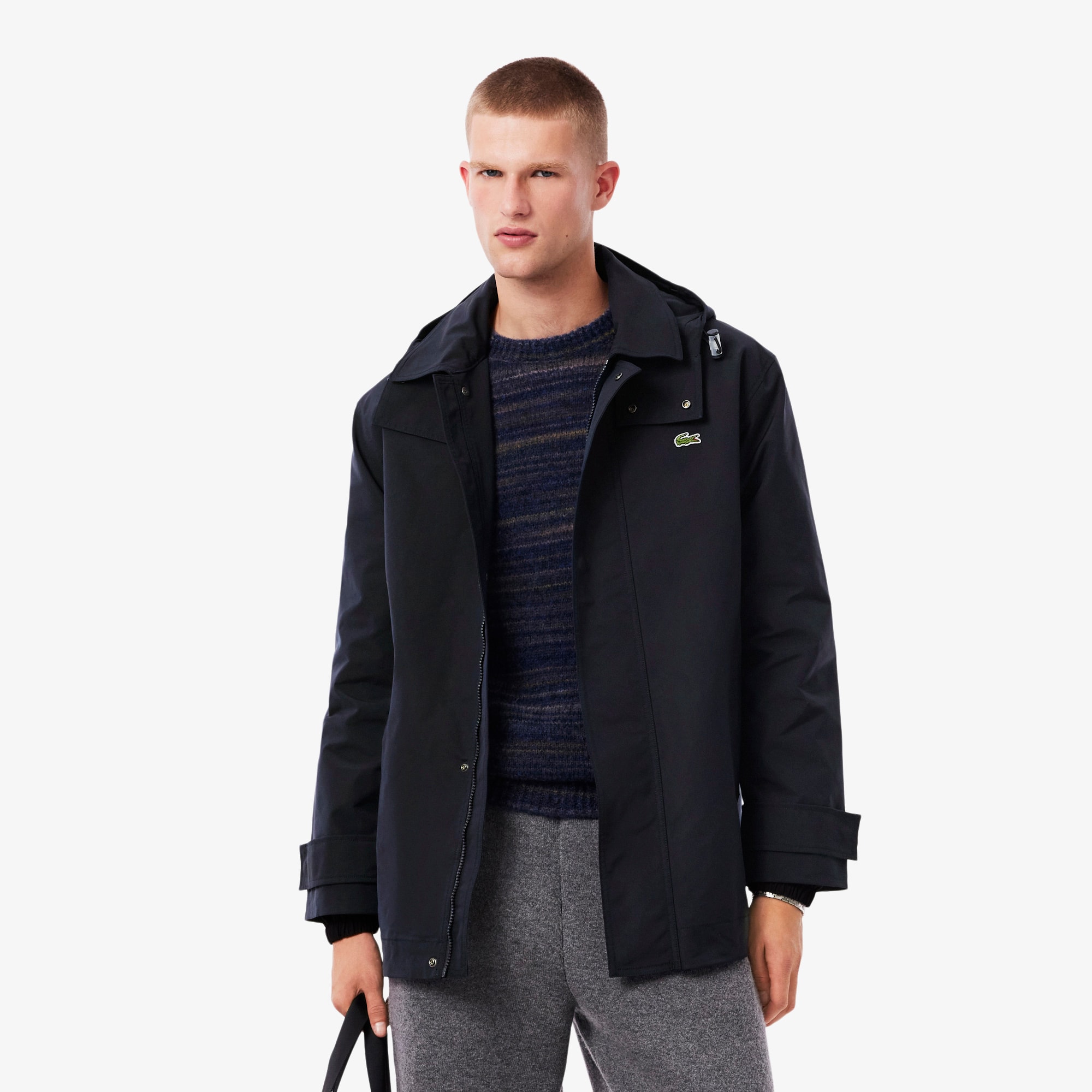 Men's Mid-Length Water-Repellent Hooded Parka - Jackets & Coats