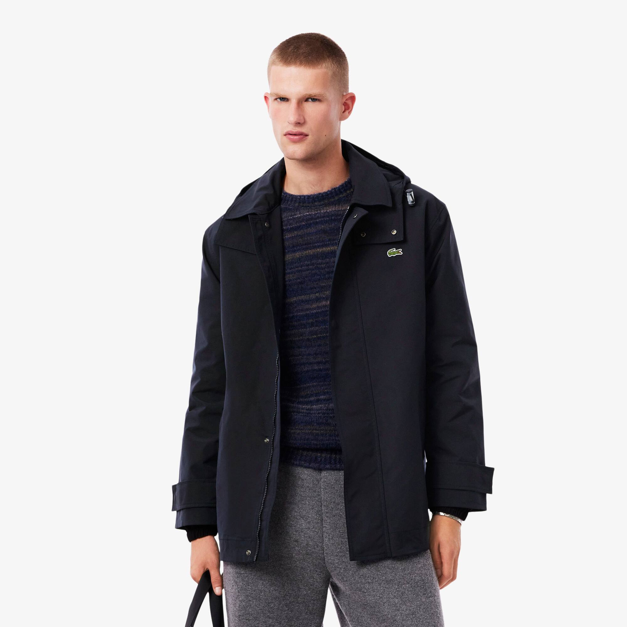 Men's Mid-Length Water-Repellent Hooded Parka