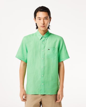 Men's Short Sleeve Linen Shirt  