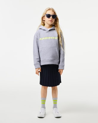 Kids’ Contrast Branding Hoodie