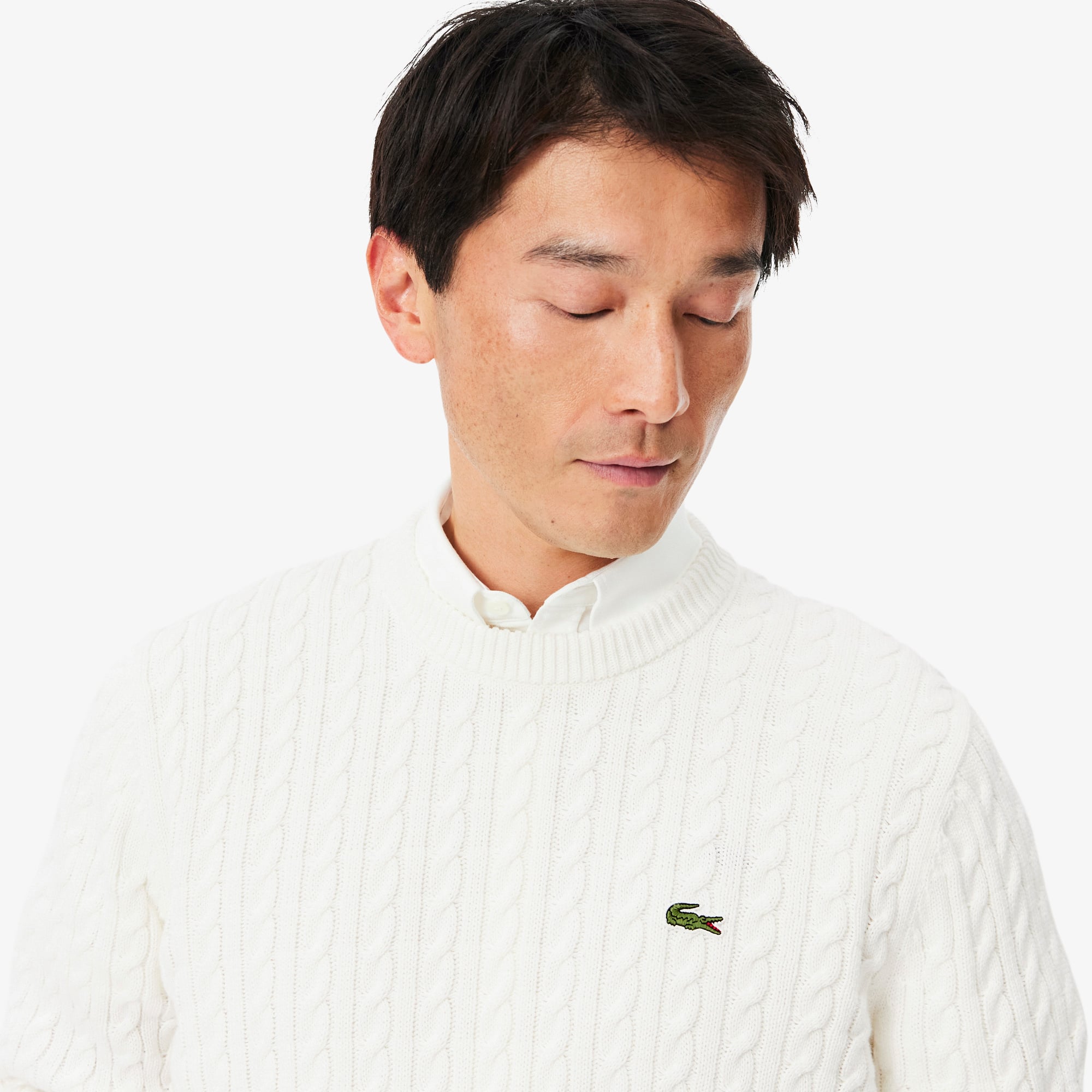 Men's Cable Knit Cotton Sweater - Sweaters & Sweatshirts - New In