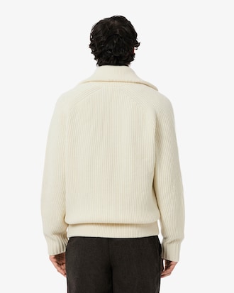 Men's Wool Zip-Up Sweater