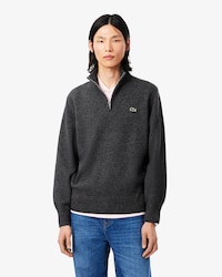 Men's Zip-Up High-Neck Wool Sweater 