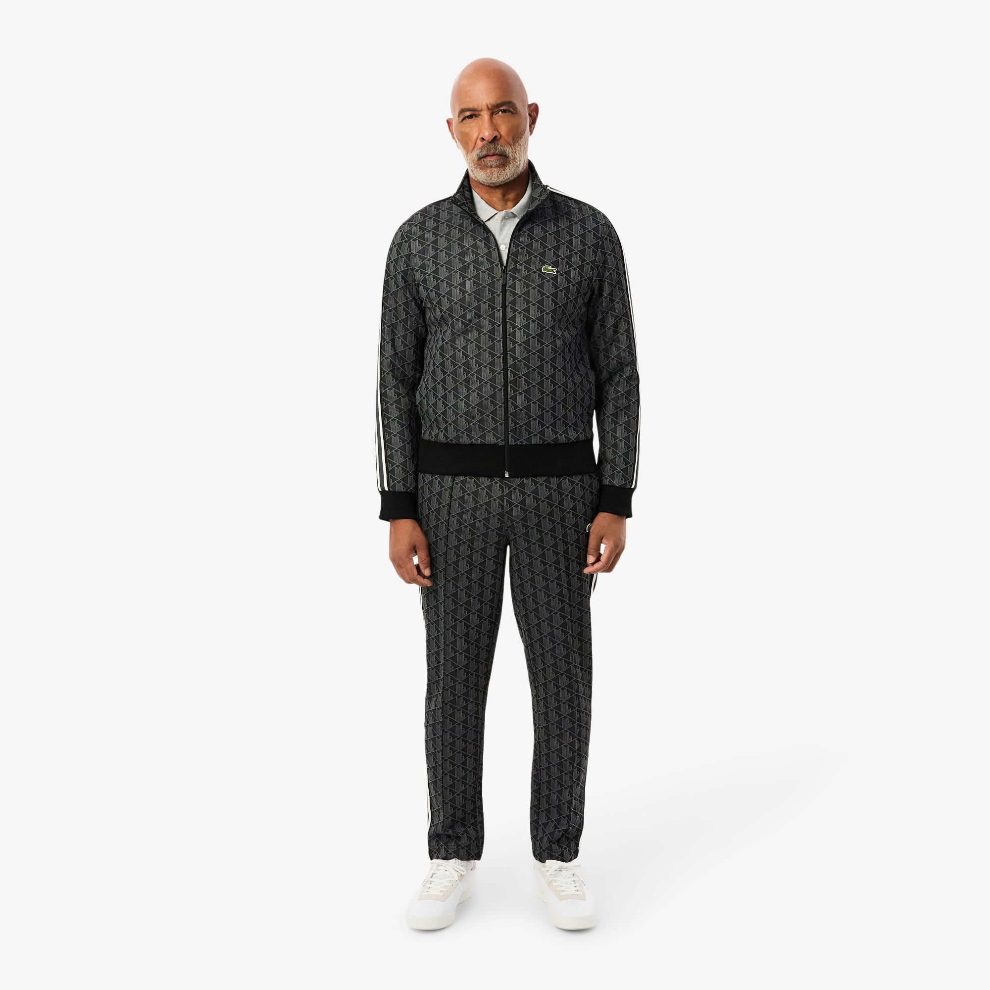 LACOSTE 総柄 ジャージ パンツ ブラック FR2 Men's Paris Monogram Sweatpants - Pants & Sweatpants - New In 2026