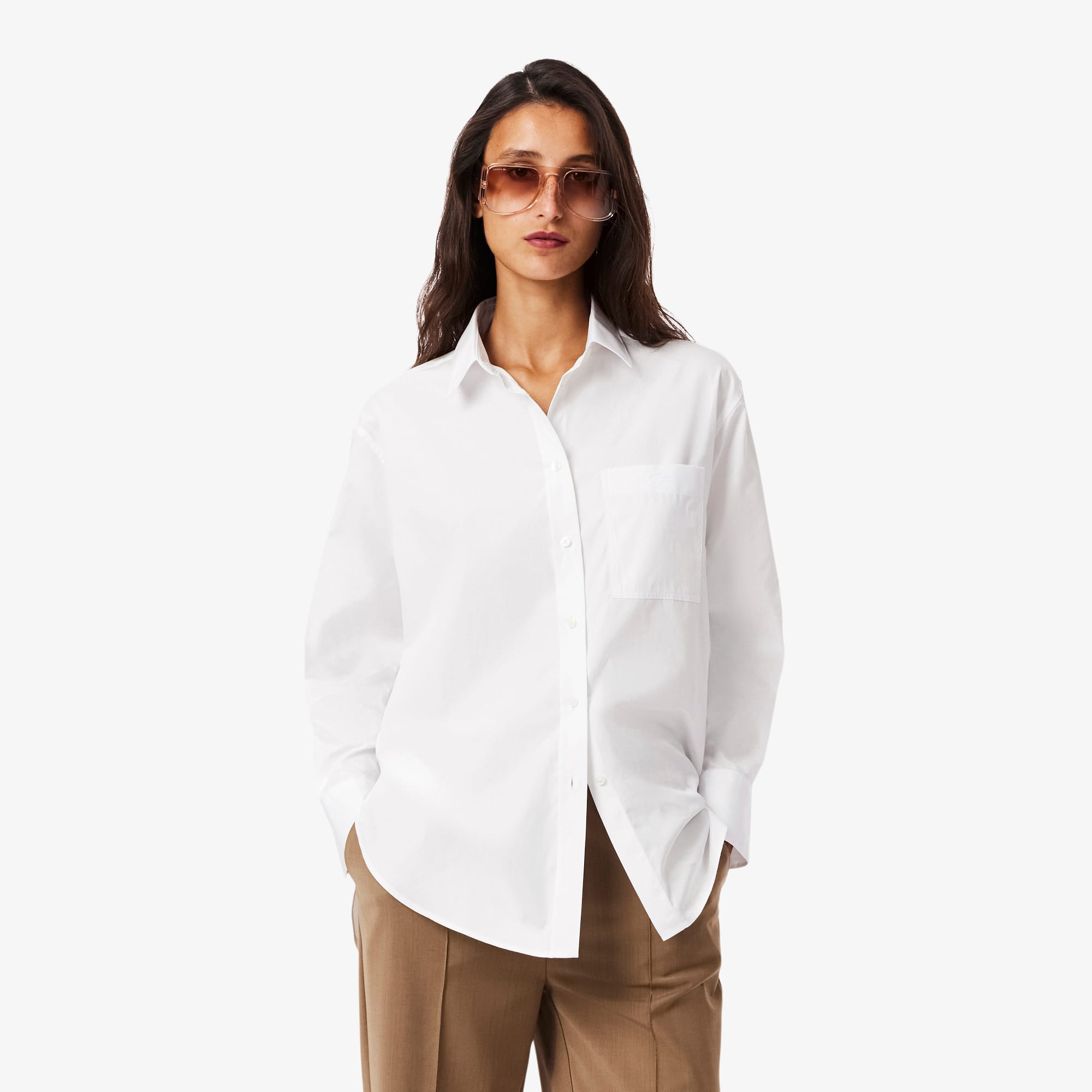 Women's Oversized Cotton Button Down Shirt - Women's Collection