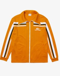 Chamarra para hombre Lacoste x Ricky Regal en piqu&eacute; de rayas en contraste con cierre