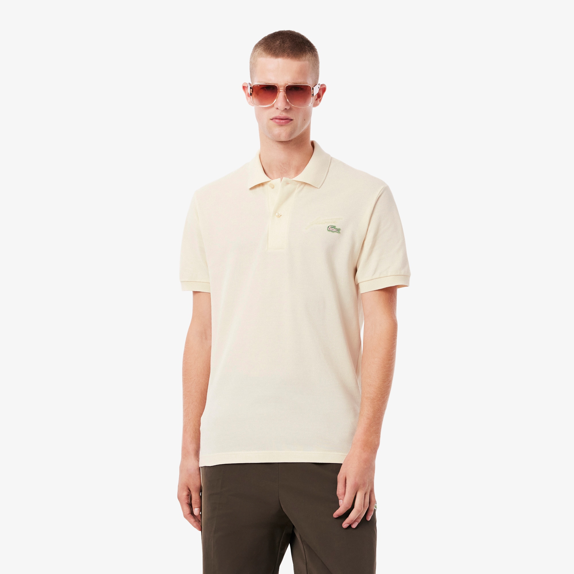 Men's Classic Fit Embroidery Detail Piqué Polo - Polo Shirts - New
