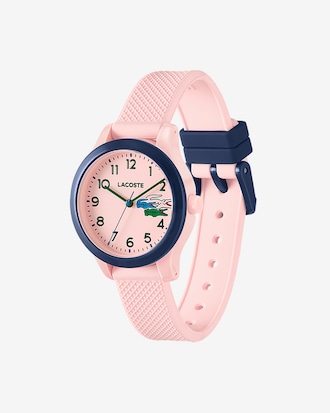 Lacoste 12.12 Holiday 3 Hands - Pink With Silicone Strap
