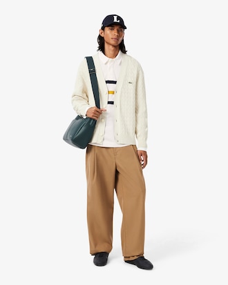 Relaxed Fit Striped Piqu&eacute; Rugby Polo Shirt
