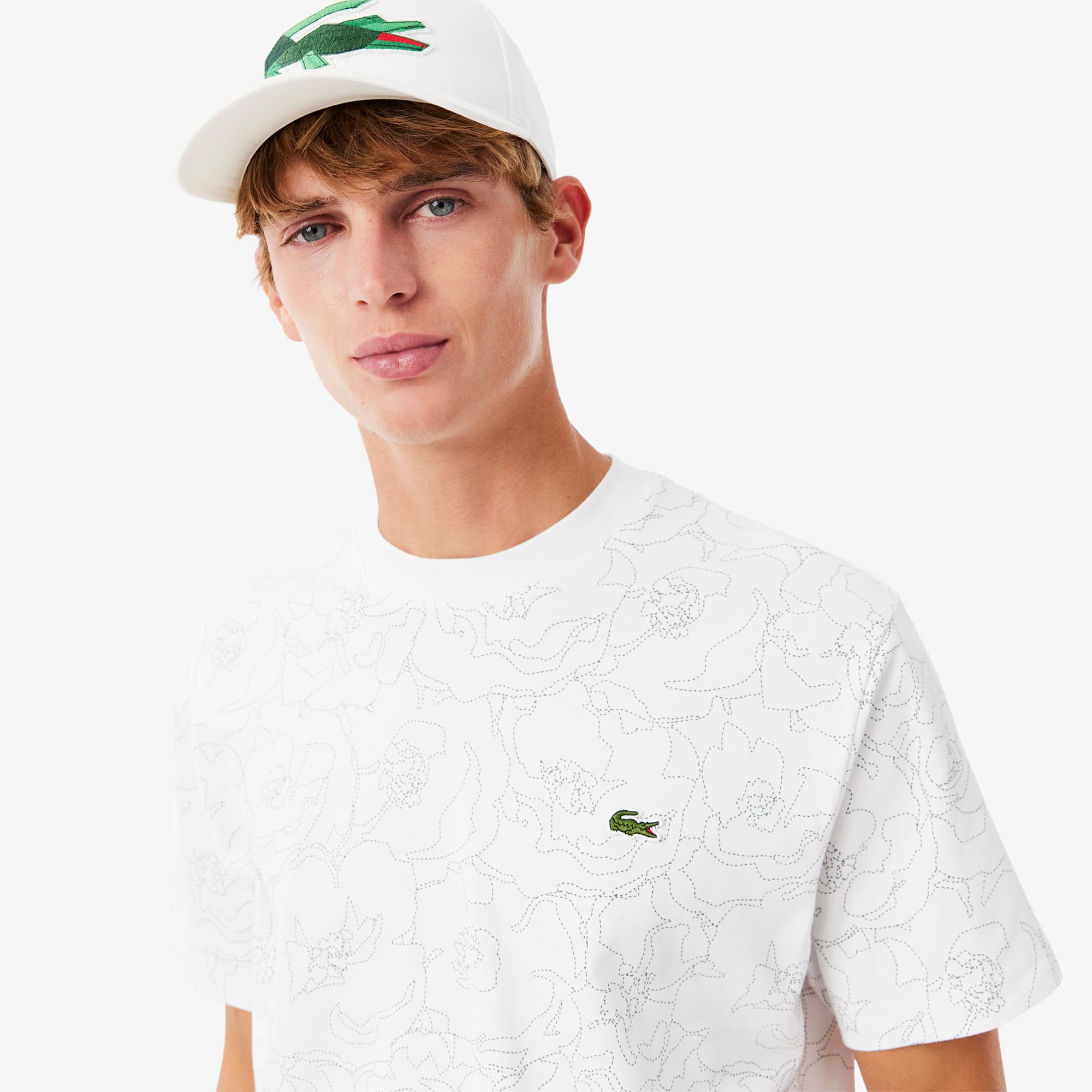 LACOSTE★NEW ARTWORK Tシャツ shirt with logo Lacoste - SchaferandweinerShops Gambia
