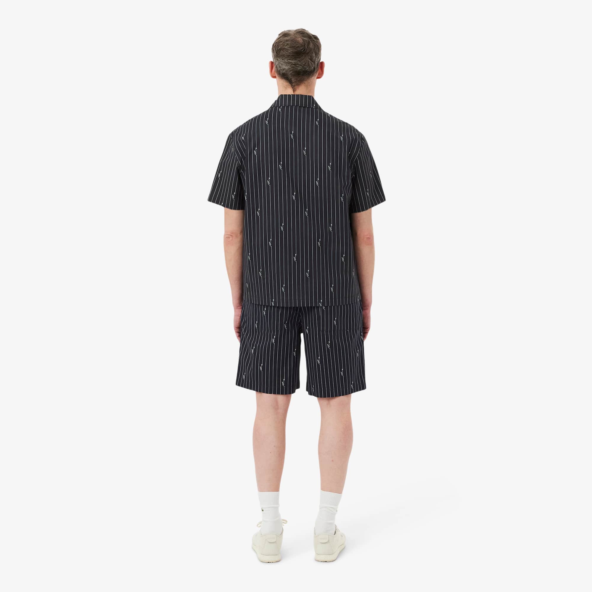 LANTHY ショートジョン ブラックエディション Crocodile Print Stripe Cotton Shorts - Shorts & Swim - New In 2026
