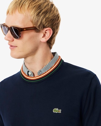 Men's Striped Cotton Jersey Sweater