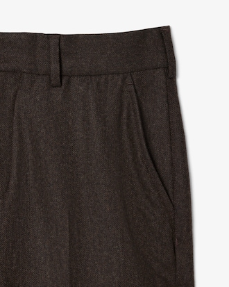 Men's Straight Fit Chevron Wool Pants