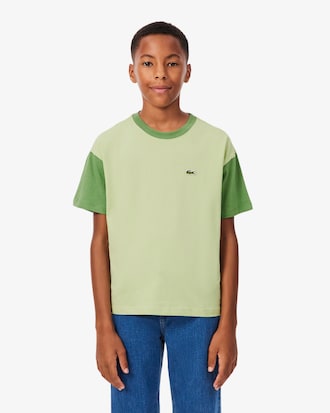 Contrast Trim Cotton T-Shirt
