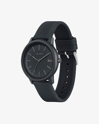 Lacoste.12.12 Move 3 Hands Watch Black Silicone