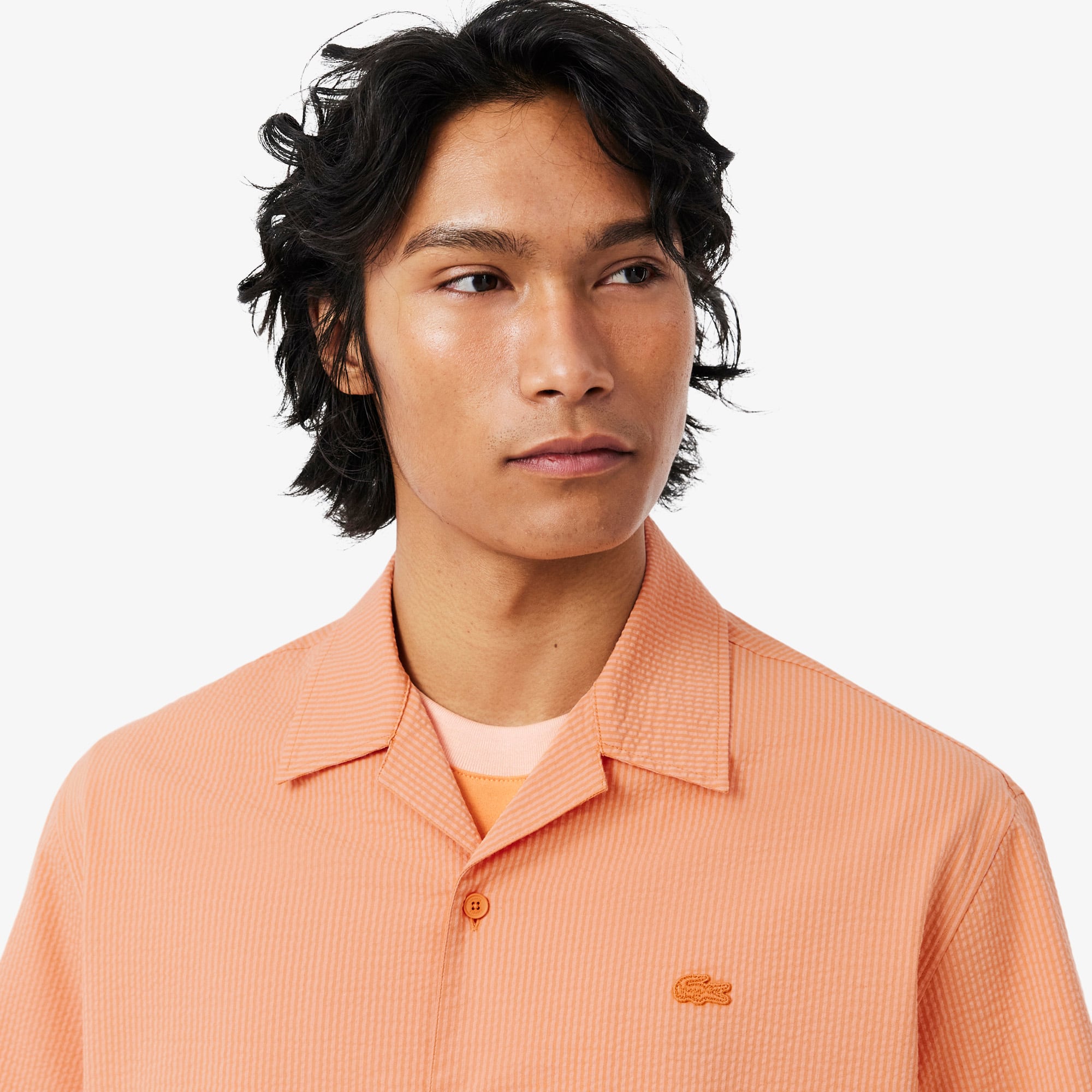 Relaxed Fit Seersucker Shirt - Button Down Shirts - New In 2026