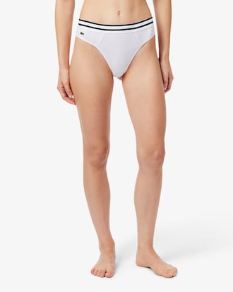 Cotton Stripe Waist String Briefs