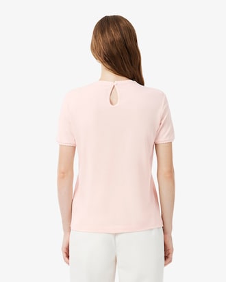 Fluid Scallop Trim Piqu&eacute; T-shirt