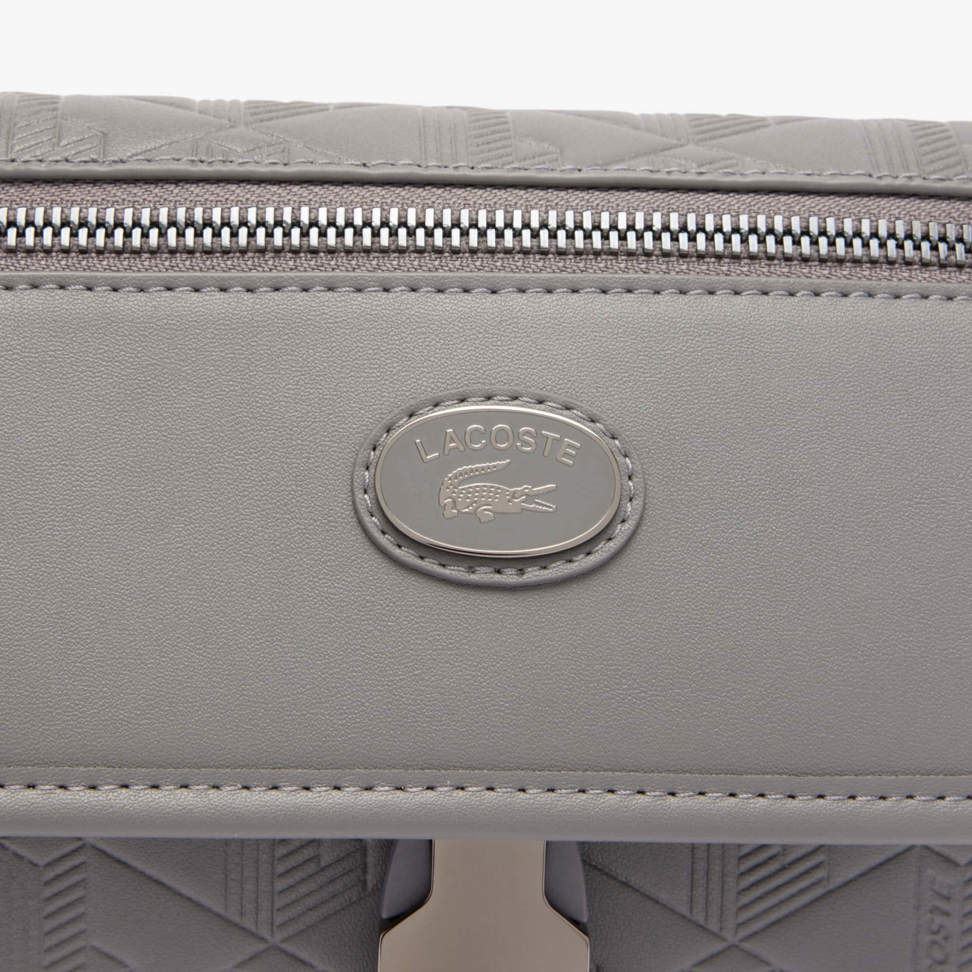 Small Monogram Leather Flap Satchel - Bags - New In 2026 | Lacoste