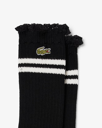 Women's Lace Edge Ribbed Socks