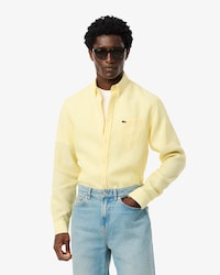 Men's Regular Fit Striped Linen Shirt