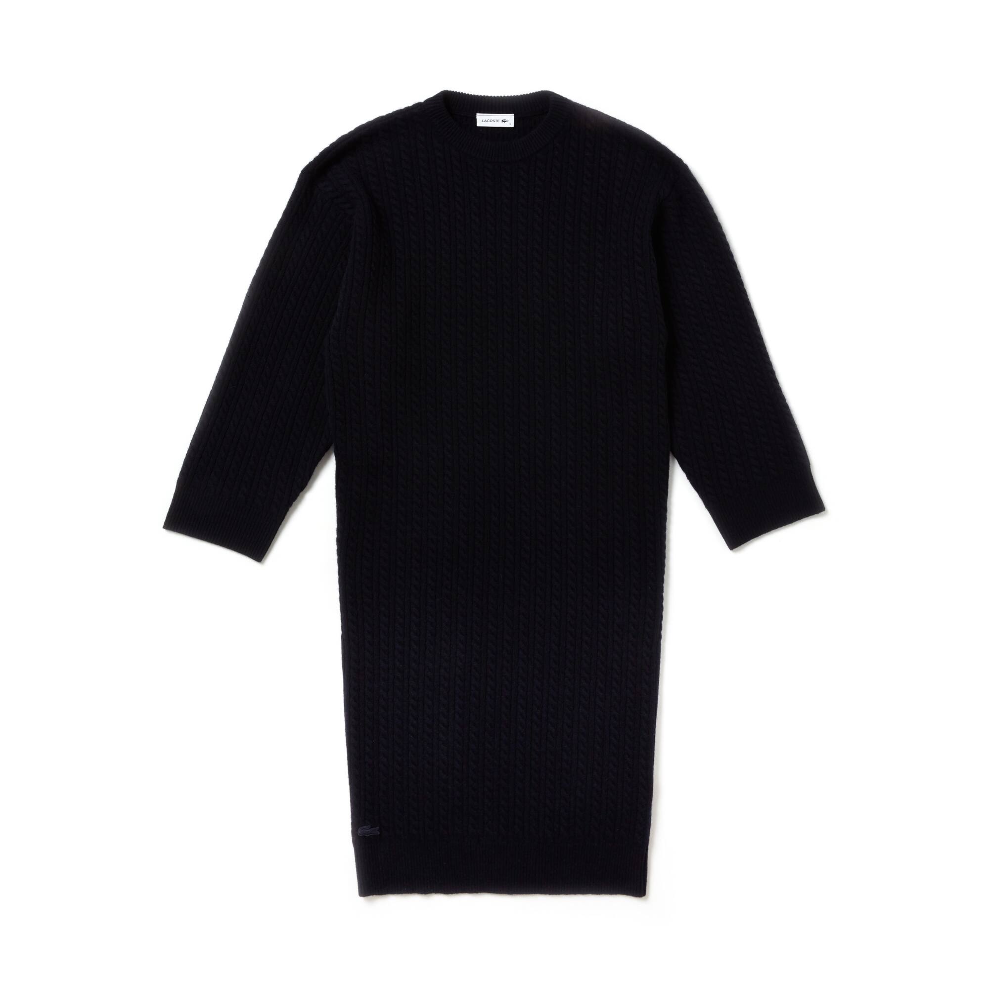 Robe pull oversize en laine et cachemire unis &Eacute;dition D&eacute;fil&eacute;