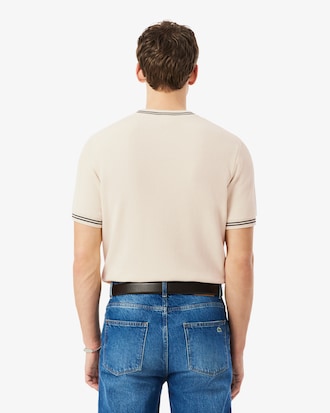 T-shirt classic fit maille d&eacute;tails ray&eacute;s