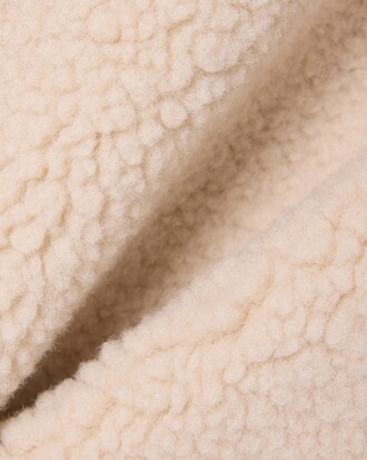 Oversized Striped Ribbed Collar Sherpa Jacket