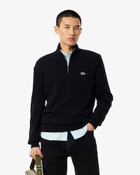 Men's Zip-Up High-Neck Wool Sweater 