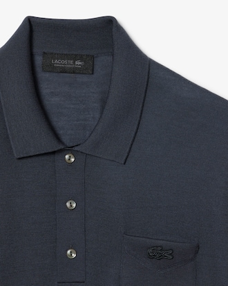 Runway Polo Collar Merino Wool Sweater