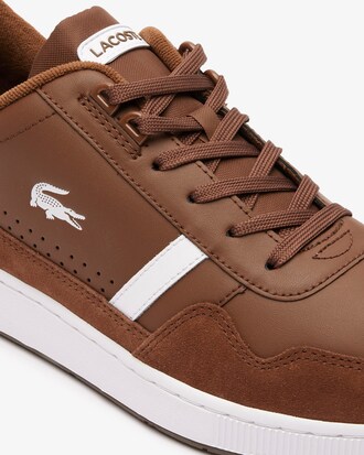 Men's T-Clip Leather Two-Tone Sneakers