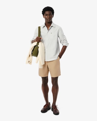 Shorts De Mezcla De Lana De Corte Regular Para Hombre