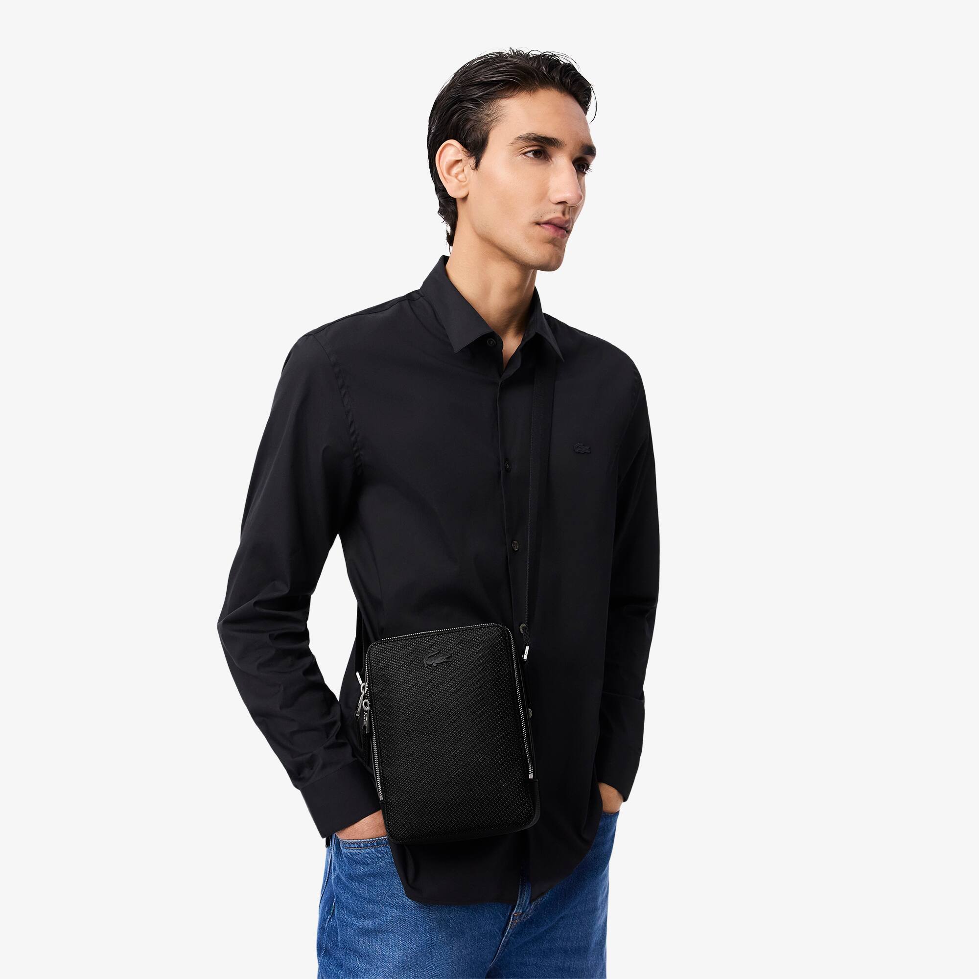 Chantaco Piqué Leather Shoulder Bag - Bags - New In 2026 | Lacoste
