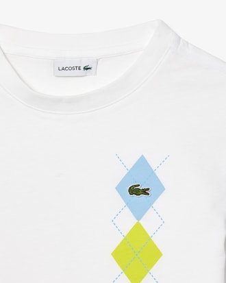 Kids' Argyle Print Cotton T-Shirt