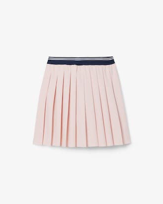 Girls' Oxford Cotton Pleated Skirt