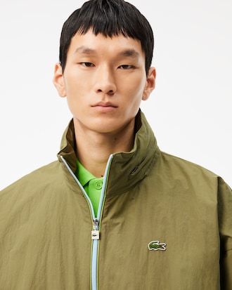 Men's Water-Repellent Removable Hood Windbreaker
