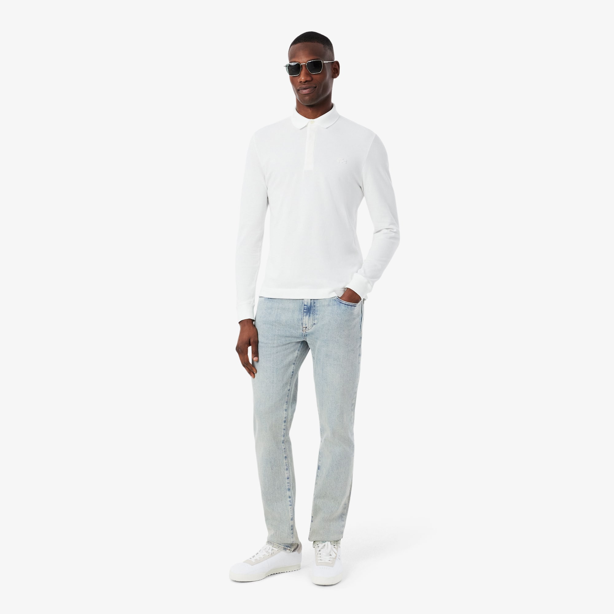 On Men's Court-T　WHITE/INDIGO【海外サイズ：S】 Men's 5-Pocket Slim Fit Indigo Jeans - Pants & Sweatpants - New In