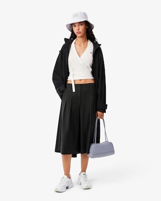 Polo de Mini Piqué Elástico Cruzado para Mujer