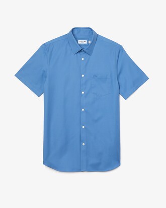 Men's Regular Fit Textured Cotton Poplin Shirt