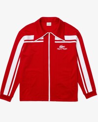 Chamarra para hombre Lacoste x Ricky Regal en piqu&eacute; de rayas en contraste con cierre