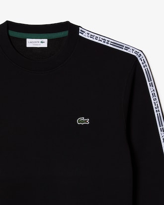 Men’s Classic Fit Logo Stripe Flannel Sweatshirt